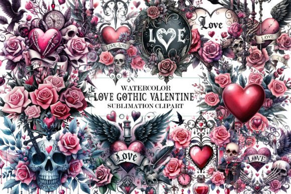 Download Love Gothic Valentine Clipart - Gothic valentine clipart Collection