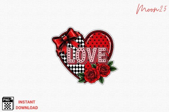 Download Love Heart Rose Bow PNG - Premium Bundle